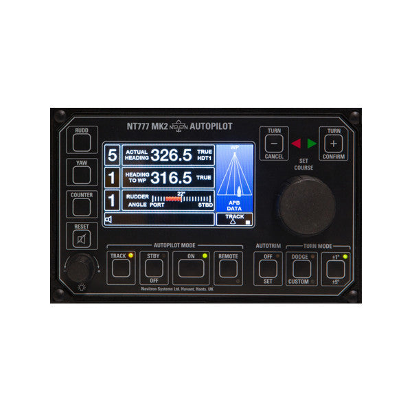 Sistema de piloto automático marinho Navitron NT777 MK2 para pequenas embarcações