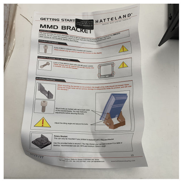 Hatteland Durable Marine Display Bracket til 17,1-20,1 tommer skærme med justerbar montering