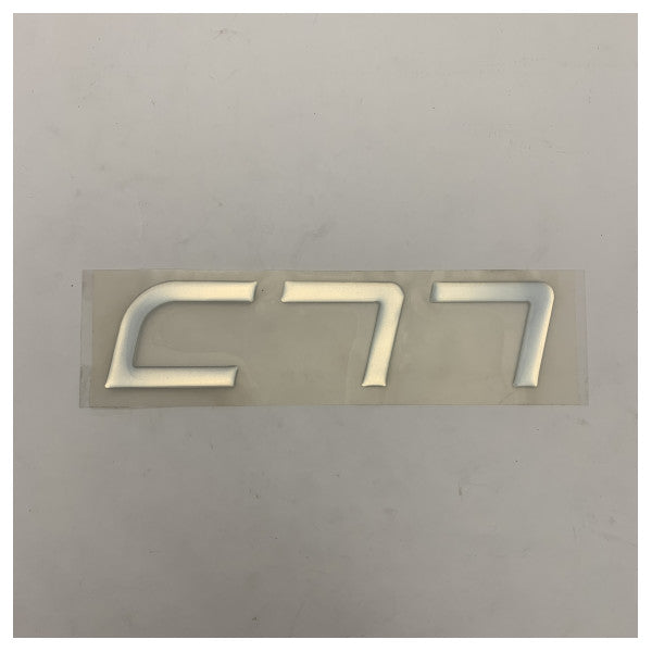 Original Uttern C77 Seitenmontage-Logo-Grafik Silber 8,39 x 2 Zoll - 157021-01