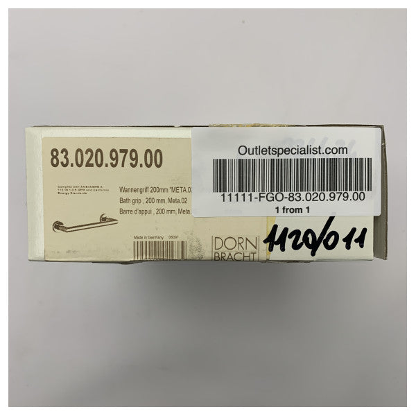 Maniglia per vasca da bagno Dornbracht 200 mm in acciaio inox - 83.020.979 CL