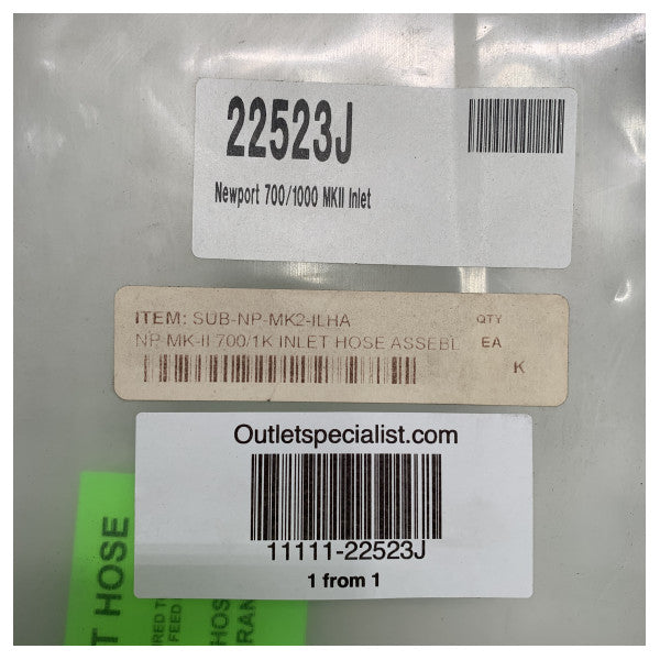 Mangueira de entrada da máquina de água Newport 700 | 1000 MK II