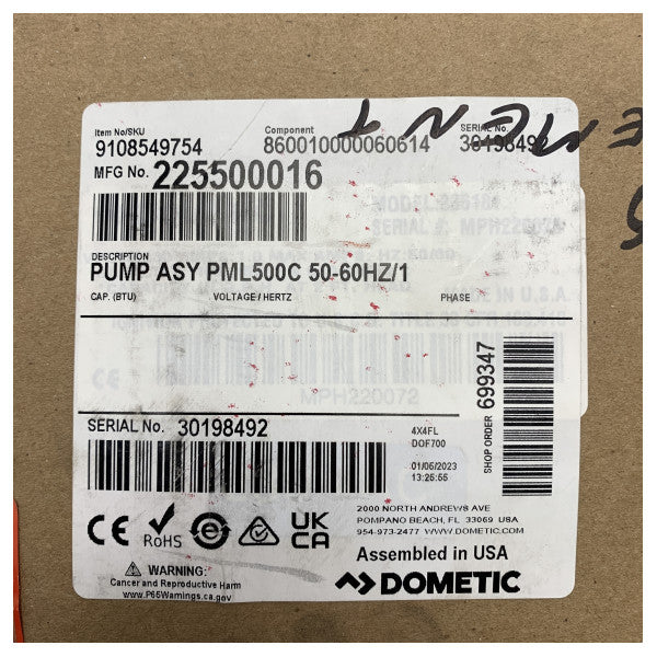 Pompa klimatyzacji Dometic PML 500CK 220V 50HZ - 225500016