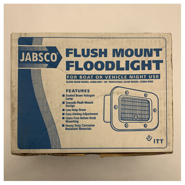 Jabsco Flush Mount Deck Għargħar Light White 12V - 45960-0000