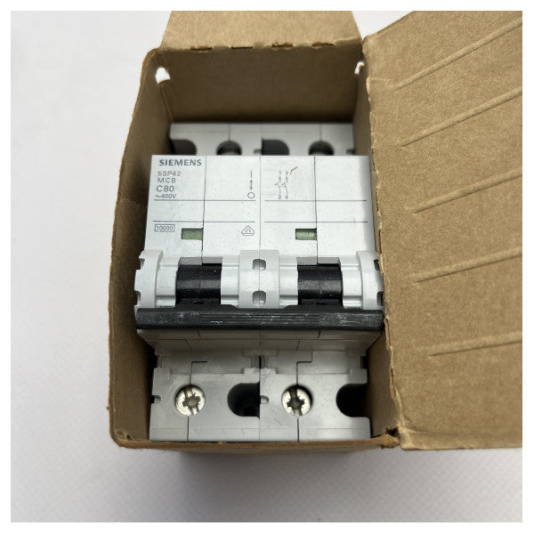 Siemens 2-Pole 80A Marine Miniature Circuit Breaker 20kA for Ship Electrical Safety