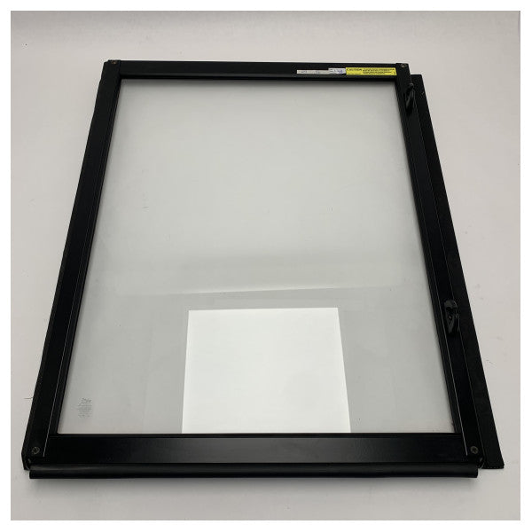 Quicksilver and Uttern Central Black Opening Windshield for D57 and Q595 - D57/595CRCTR