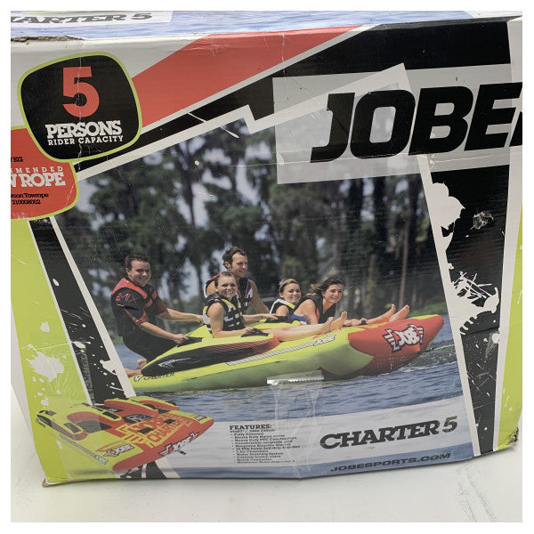 Jobe Charter 5 funtube rebocável para 5 pessoas vermelho | amarelo - 230515002