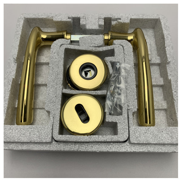 Комплект стилни полирани златни дръжки за врати Olivari M173RB8