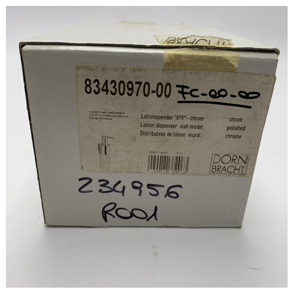 Dispensador de Loções de Parede Dornbracht com Cromado e Vidro Fosco - 83430970-00