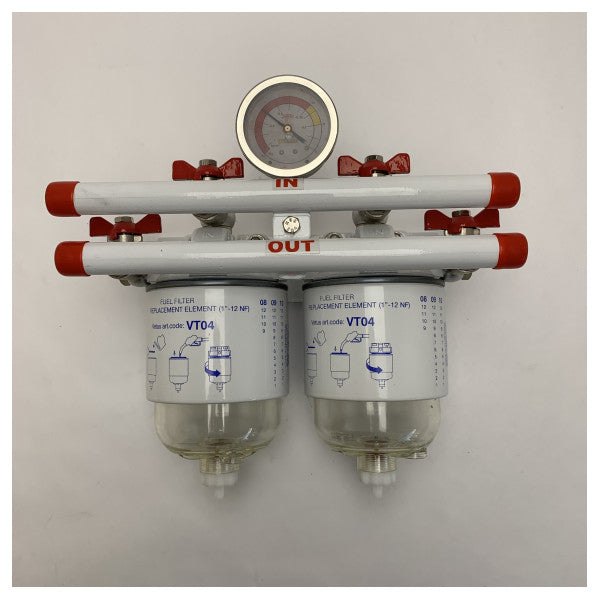 Vetus Dual Marine Fuel Filter u Water Separator 75704VT - 190L / 10 micron