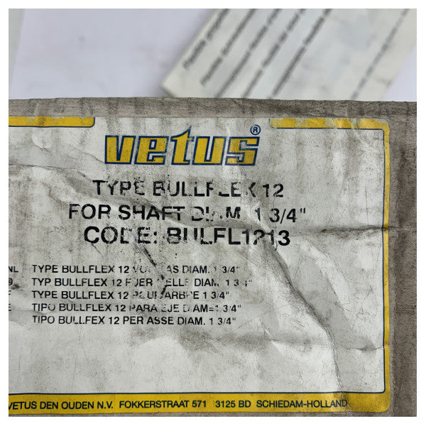 Vetus Bullflex 12 Гнучка муфта для валу пропеллера діаметром 1 3/4 дюйма