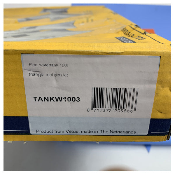 Vetus 100L joustava kolmio vesitankki, jonka voi täyttää ja tyhjentää - TANKW1003