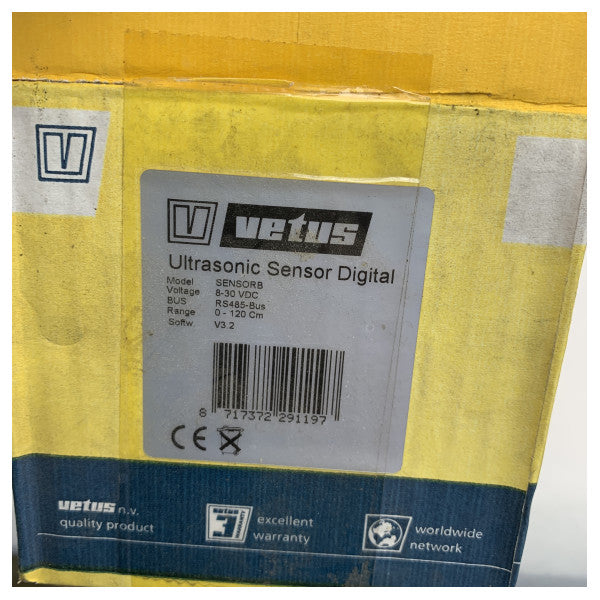 Digital Vetus ultraljudsvätskenivåsensor bussgränssnitt 12/24 V