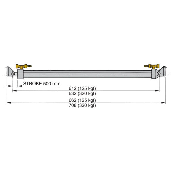 ボート用のベテス油圧電動リフトシステム 350 KGF 12V - マリンハッチリフティングキット 500mm ストローク