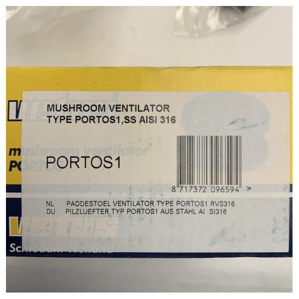 Vetus PORTOS1 Stainless Steel Marine Mushroom Ventilator AISI 316