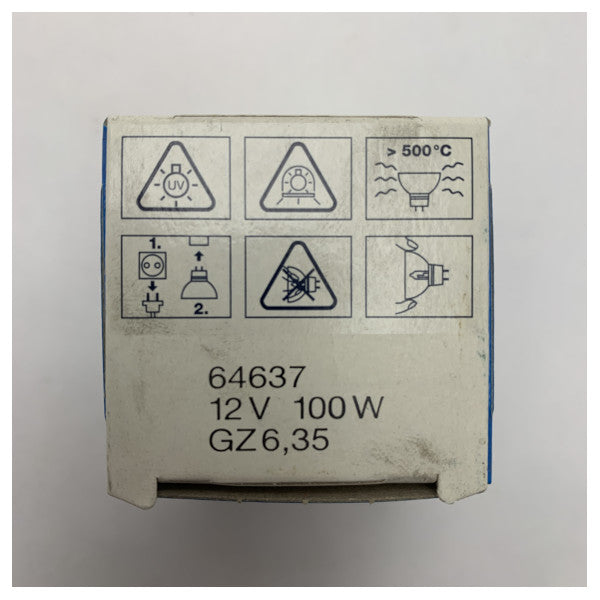 Халогенна морска лампа OSRAM 12V 100W | Издръжлива, удароустойчива навигационна и вътрешна светлина