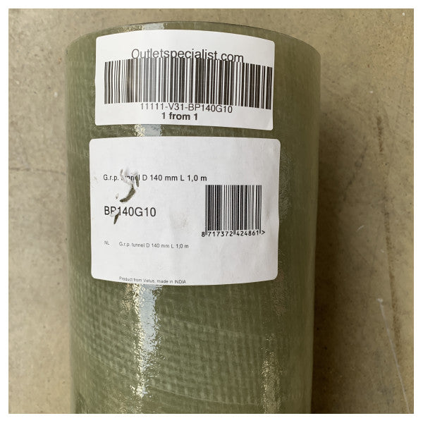 Vetus Fiberglasverstärkter Kunststoff Thruster Tunnel D140mm x 1m - BP140G10