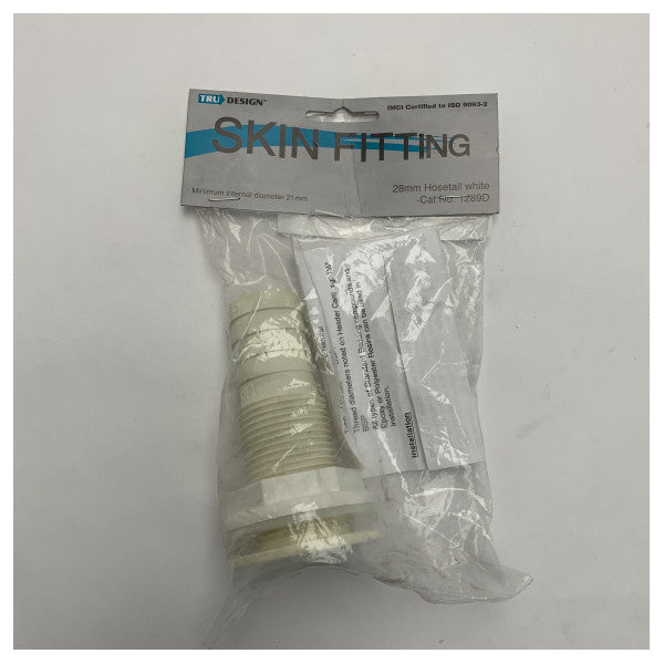 Trudesign 1289D Marine Through Hull Fitting White 28mm