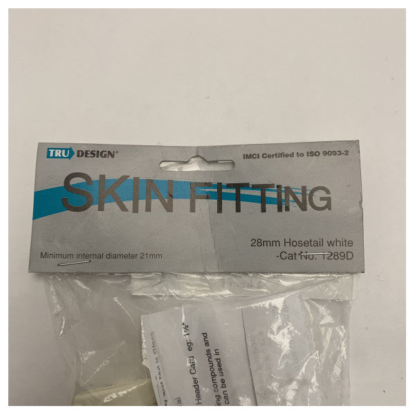 Trudesign 1289D Marine Through Hull Fitting White 28mm