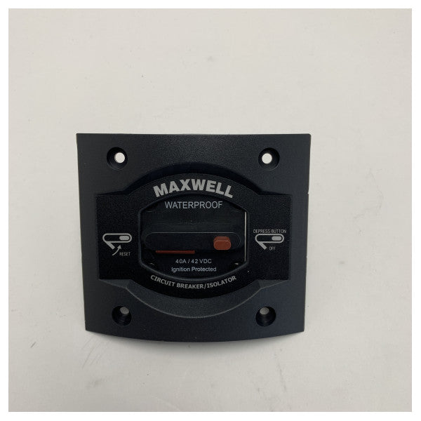 Maxwell P100789 40A 12/24V panel mount circuit breaker