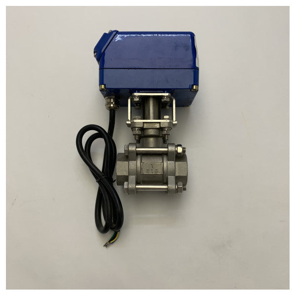 Vetus MV12A1 моторизирана топка клапа 12V IP67 морски клас с ръчно управление 1/2 инча