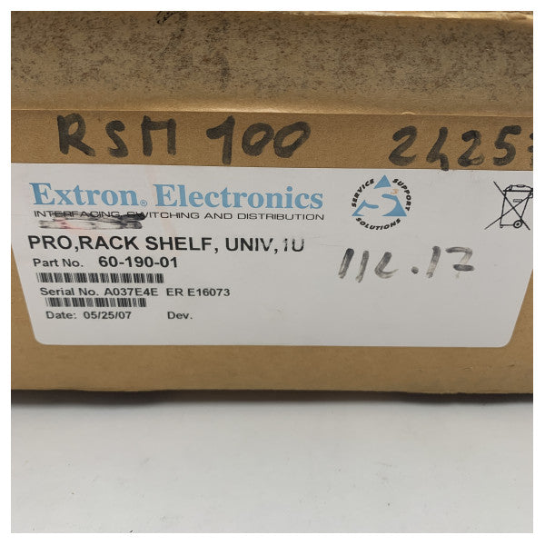 Soporte de montaje metálico para estante universal 1U RSU 129 de Extron