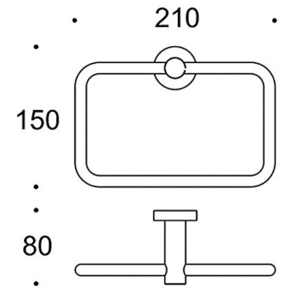 Toalheiro cromado em aço inoxidável Colombo W49310CR