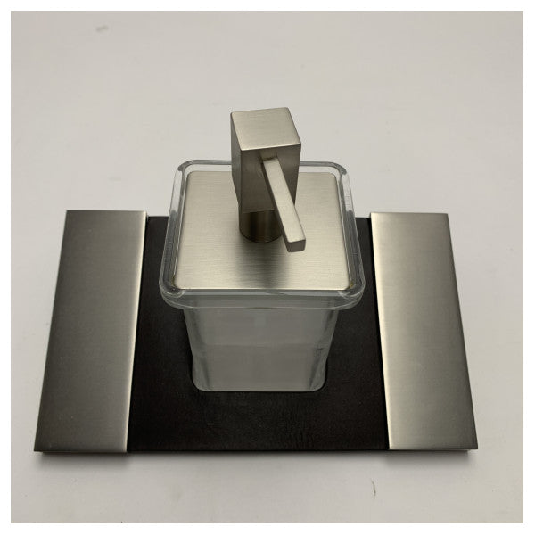 Capannoli Marine sæbedispenser i rustfrit stål med holder BA16 - holdbar, korrosionsbestandig vægmonteret pumpe til flydende sæbe til både og våde miljøer