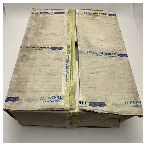 Lavandino ovale in resina di marmo marino - Lavandino durevole per bagno nautico e interni di nave