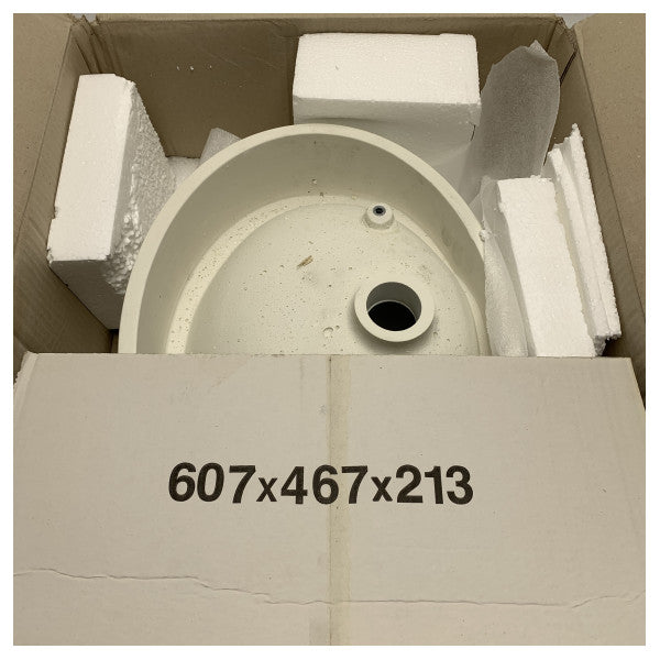 Морська овальна раковина з мармурової смоли - міцний морський умивальник для ванної кімнати та інтер'єру корабля