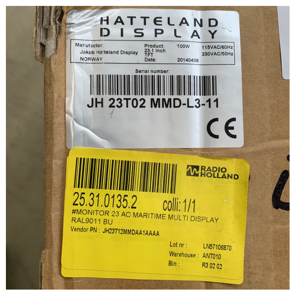 Hatteland JH23T02MMD 23 inch multifunctional marine display