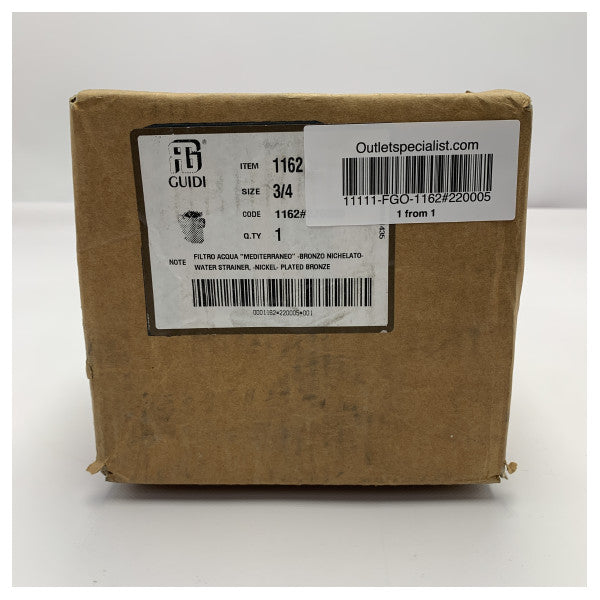 Guidi 1162 3/4 inç bronz deniz suyu süzgeci | filtre - 1162#220005