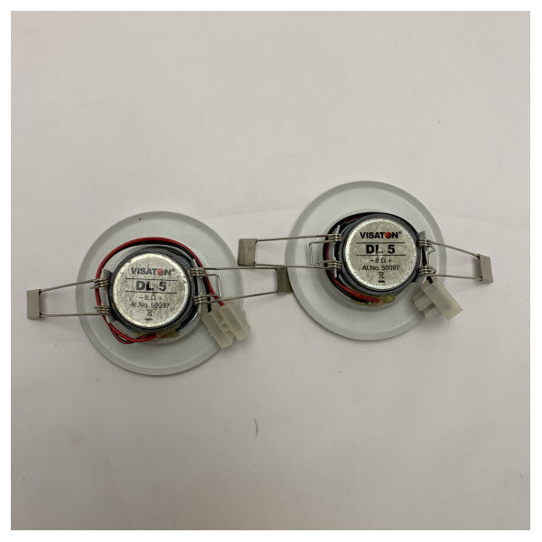2x Visaton DL5 Marine In-Ceiling Speaker - Compact 2 Inch 8 Ohm High-Quality Sound for Boat Interiors