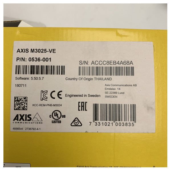 Axis Mini Dome Marine Camera M3025-VE - 2MP Водонепроницаема и Вандалоустойчива Сигурност за Кораби