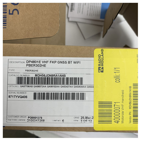 Radio marina de mano VHF Motorola DP4801EB con GPS, Bluetooth, WiFi - Impermeable DMR UHF - MDH56JDN9RA1ANB