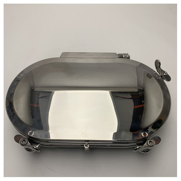 Nemo 218.760/OC160DX ovala, öppningsbara porthål i rostfritt stål 235 x 435 mm