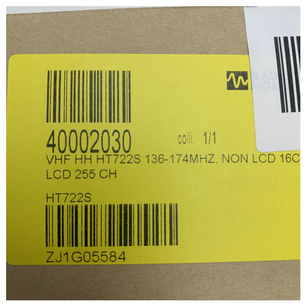 Entel HT722S VHF High Band Marine Handhold Radio Komplett Sett - 136 - 174 MHz 5W