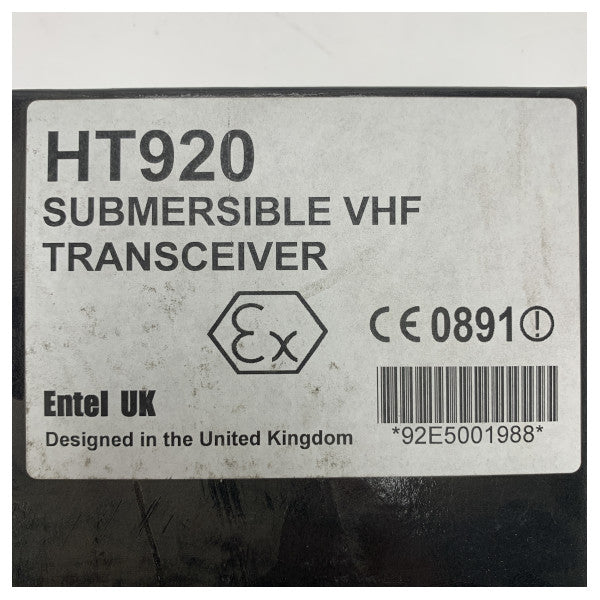 エンテル HT920 ATEX VHFマリンラジオ - 危険な環境用ハンドヘルドウォーキートーキー