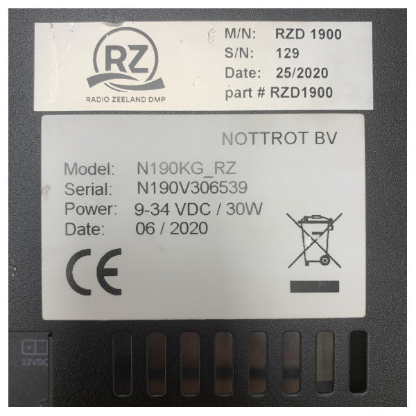 Radio Zeeland RZD1900 19-calowy wyświetlacz radarowy szklany z mostem