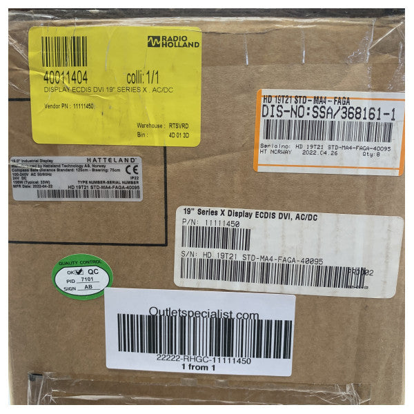 Hatteland HD 19T21 STD-MA4-FAGA-40095 19 tuuman LED-monitoiminen merinäyttö