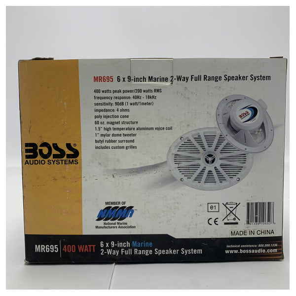 Boss Audio MR695 Visoki izlazni morski zvučnici 400W bijeli