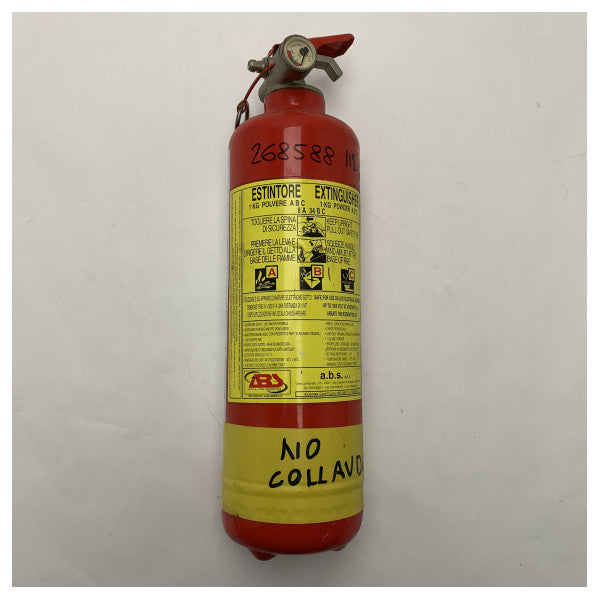 Estintore portatile a polvere ABC da 1 kg per uso marino - Compatto, resistente e sicuro