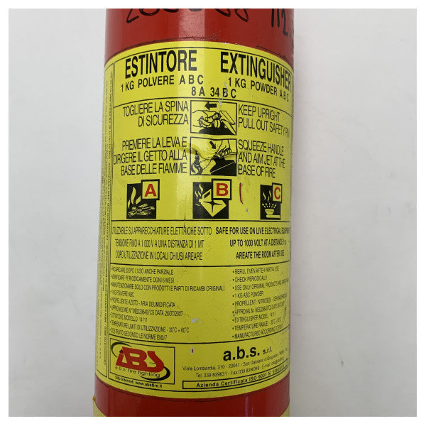 Denizde Kullanım için Taşınabilir 1kg ABC Tozlu Yangın Söndürücü - Kompakt, Dayanıklı ve Güvenli