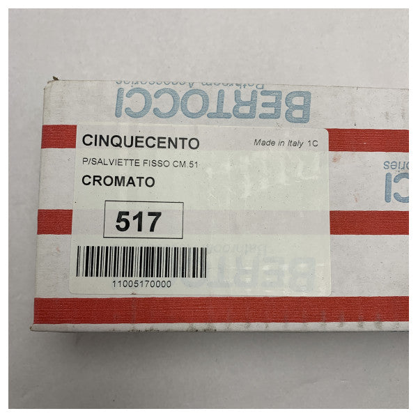 Bertocci 517 51 cm handduk i krom och rostfritt stål - 11005170000