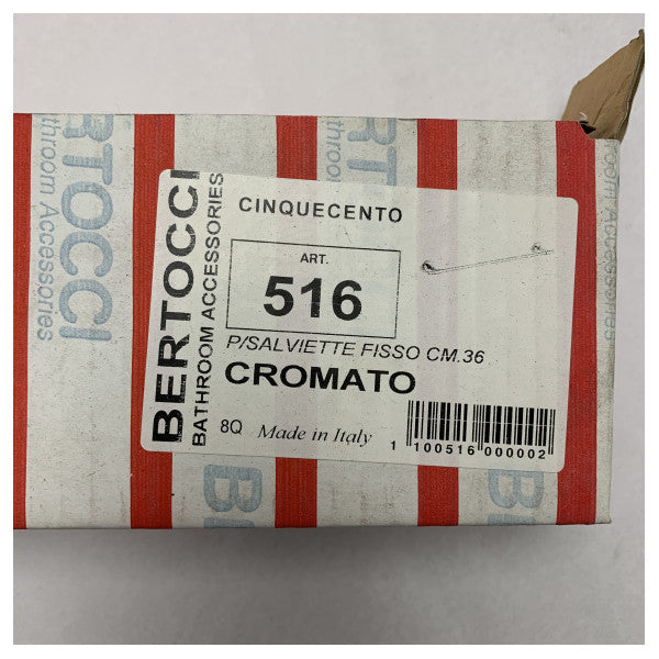 Bertocci 516 36cm Chrom Handtuchhalter � Langlebiger Metallständer für marine und feuchte Umgebungen