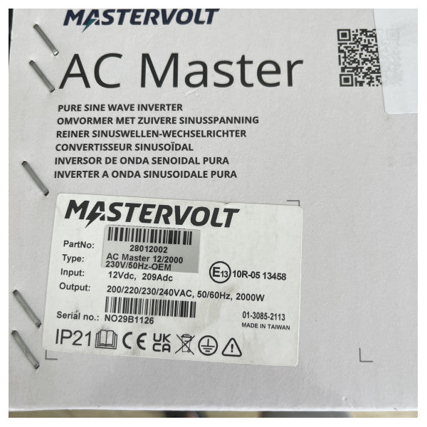 Przetwornica AC Master 12V | 2000W | 230V z czystą falą sinusoidalną - 28012002