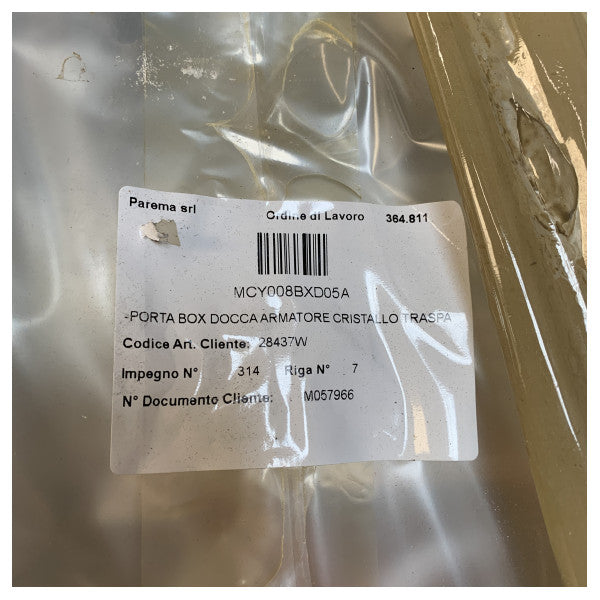 パレマSRL ステンレス製透明シャワードア