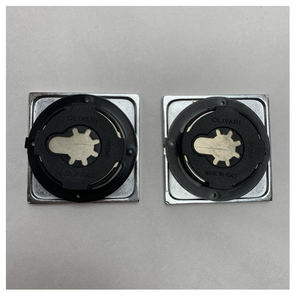 Olivari D129-CO Τετράγωνο χερούλι πόρτας σε σετ ματ χρώμιο