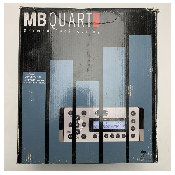 Wasserdichter Mini-HiFi-MB Quart WM1 CD-Receiver - Leistungsstarkes 4x50W Boots-Audiosystem mit USB, AM/FM und Satellitenradio