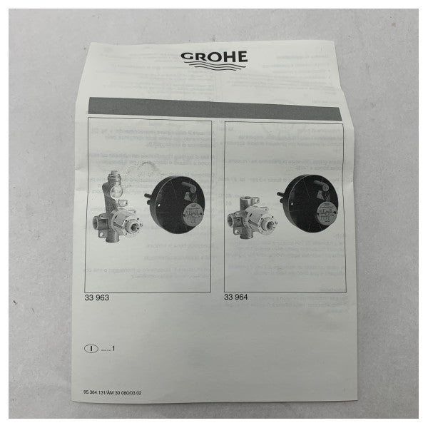 Grohe Mezclador monomando compacto 1/2 pulgada cuerpo oculto - Grifo marino duradero para barcos y yates