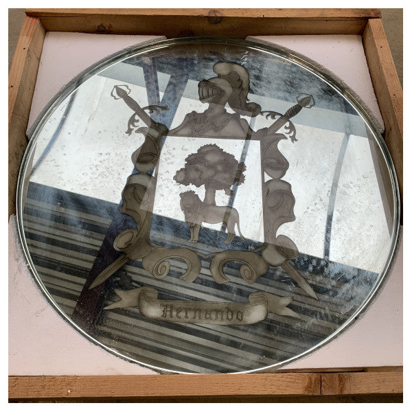 Морське кругле дзеркало 1200x600 мм - міцне вологостійке морське настінне дзеркало для корабельних інтер'єрів